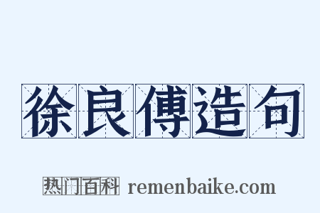 徐良傅造句是什么意思的图片